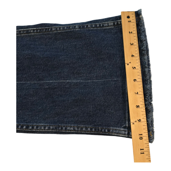 NoEnd Denim Jeans Womens Size 27 Blue Flare Mid-Rise Raw Hem Made in USA - Picture 16 of 16